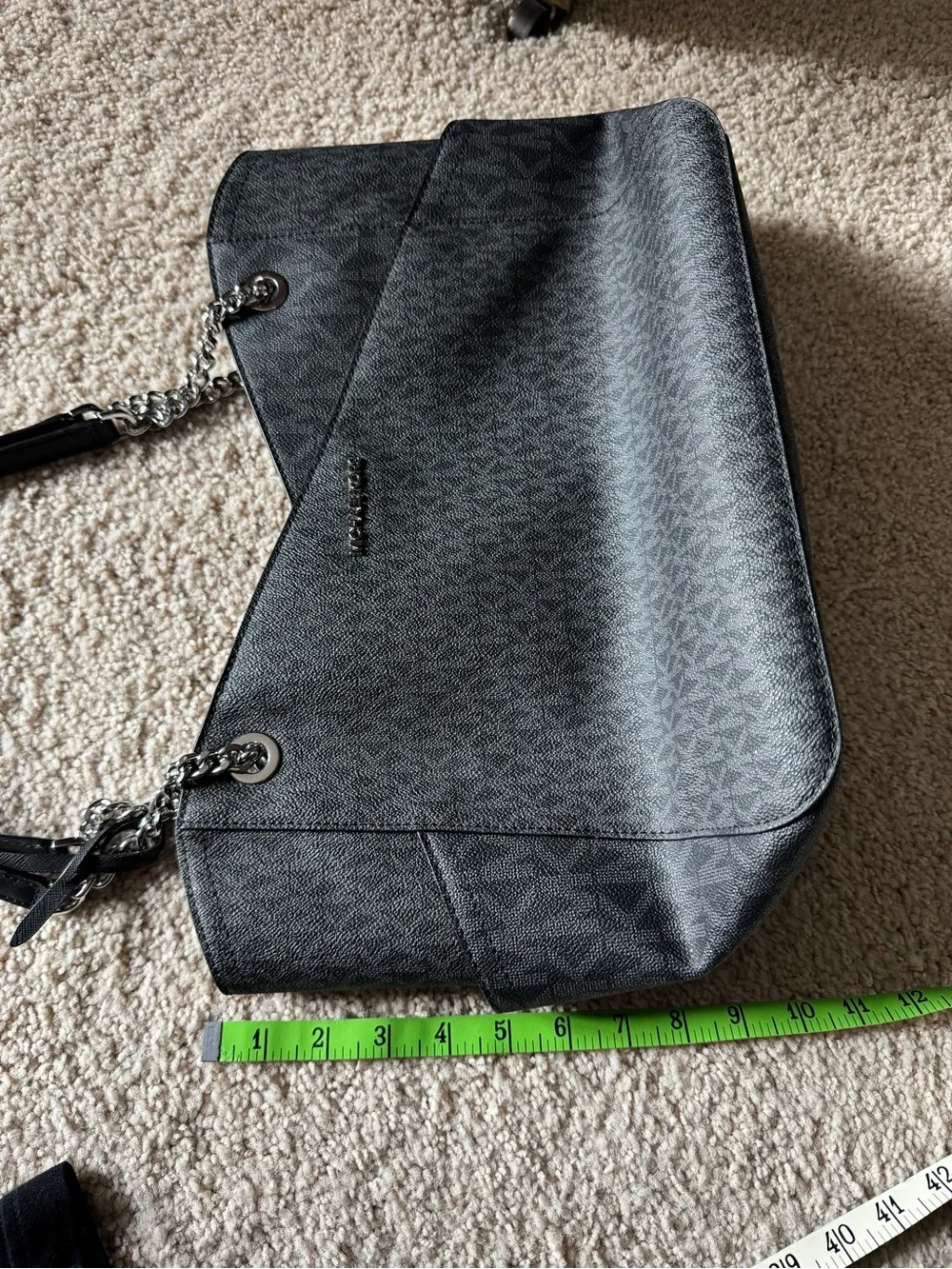 Michael Kors Gray MK Signature Chain-Handle Tote